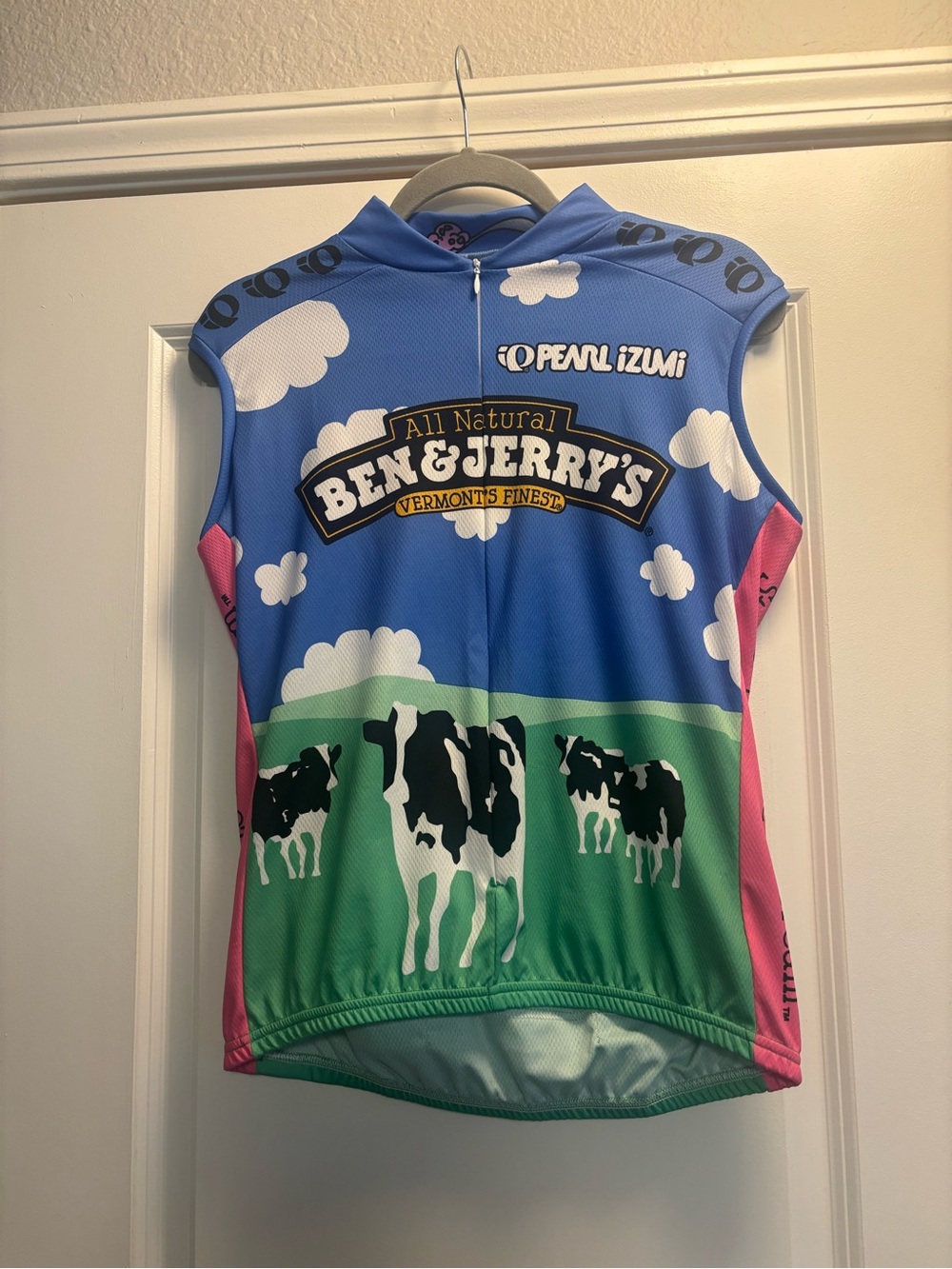 Vintage 2001 Pearl Izumi Ben & Jerrys Cycling Jersey Women Large L Made in Italy